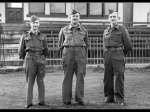 George Stables (centre) with two army pals
